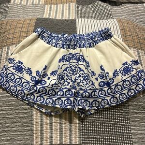 White and Blue Shorts